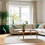 Minimalist Living Room**

"A bright, spacious living room with light wood floors and linen curtains, featuring a single, comfortable sofa in a neutral color, a handcrafted wooden coffee table with a vase holding a few green branches, and a single piece of abstract art on the wall, sunlight streaming through the window, perfect anatomy, correct proportions, natural pose, fully clothed, modest decor, safe for work, appropriate content, family-friendly, professional photography, high quality."

**