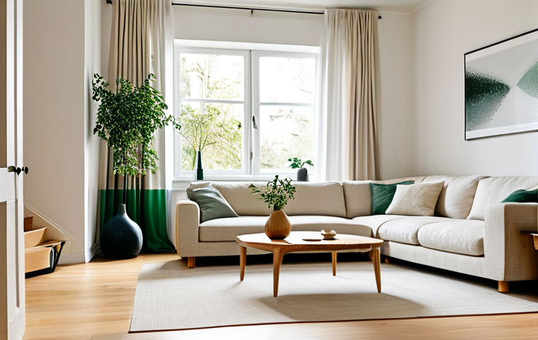 Minimalist Living Room**

"A bright, spacious living room with light wood floors and linen curtains, featuring a single, comfortable sofa in a neutral color, a handcrafted wooden coffee table with a vase holding a few green branches, and a single piece of abstract art on the wall, sunlight streaming through the window, perfect anatomy, correct proportions, natural pose, fully clothed, modest decor, safe for work, appropriate content, family-friendly, professional photography, high quality."

**